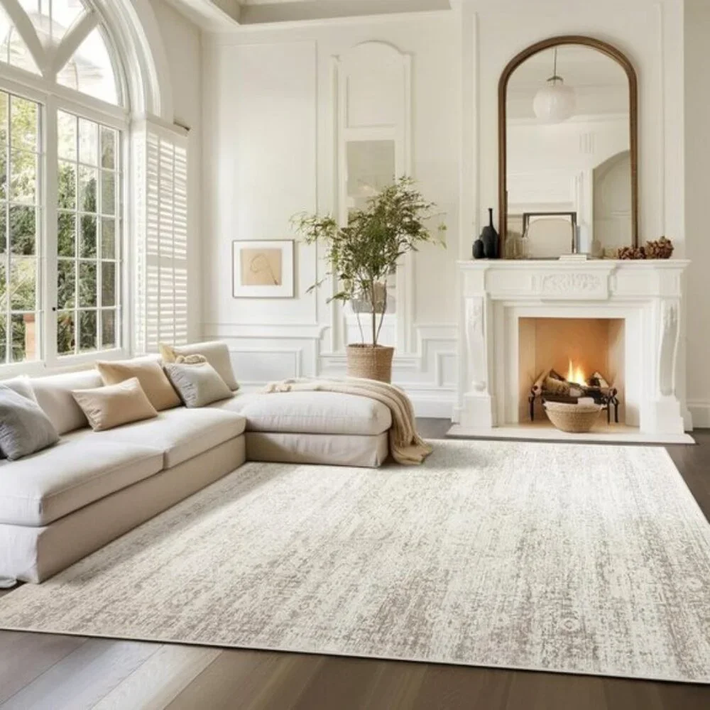 New 8x10 Washable Area Rug Vintage Soft Non-Slip Carpet for Living Room Home